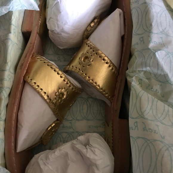 Jack Rogers Gold Navajo Hamptons Palm Beach Sandal - Picture 6 of 8